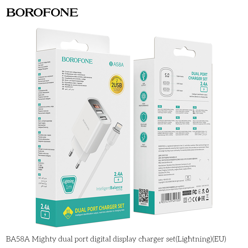 Bộ sạc màn hình kỹ thuật số cổng kép BA58A(iP)(EU)
