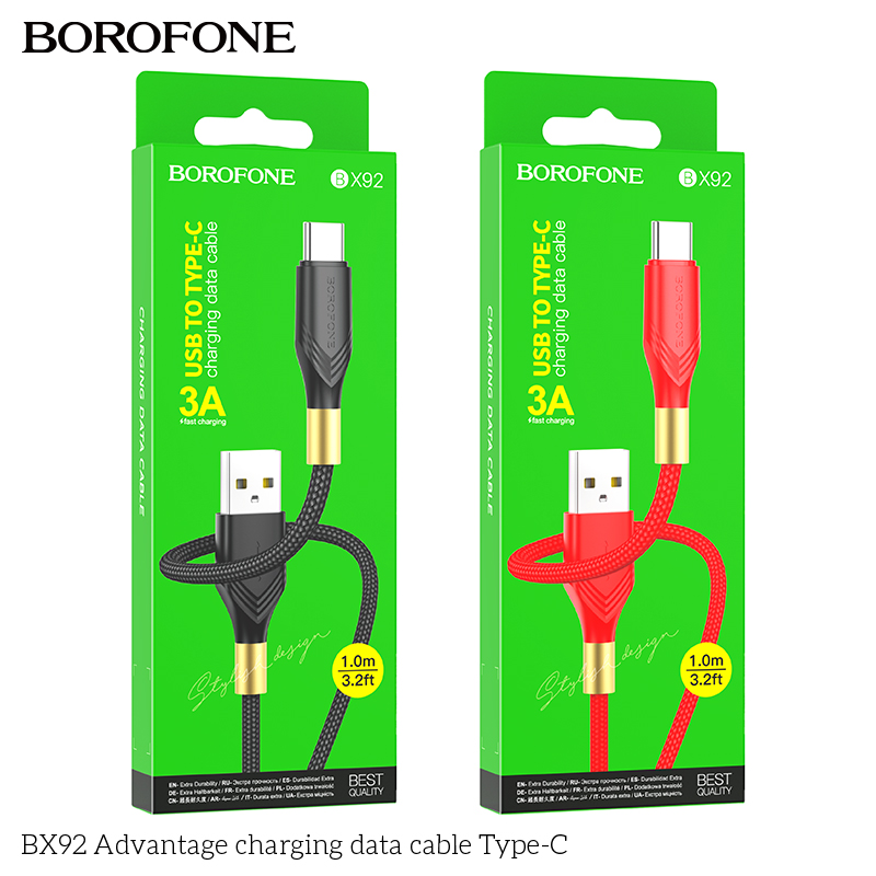 Cáp dữ liệu sạc BX92 Advantage Type-C