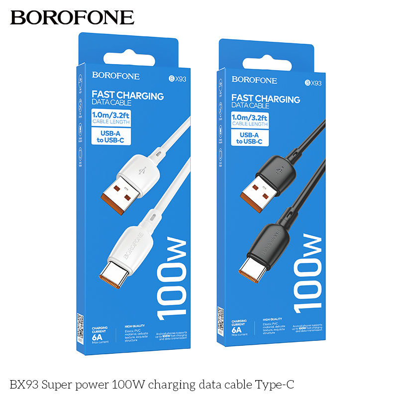 Cáp dữ liệu sạc BX93 Super power 100W Type-C